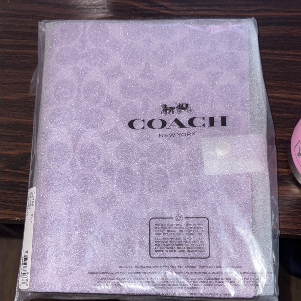 Coach Lavender Glitter Notebook